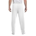 thumbnail image 2 of Jerzees Mens NuBlend Elastic Bottom Sweatpants, L, White, 2 of 8