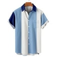 thumbnail image 5 of Yuwull Men's Short Sleeve Button Down Vintage Bowling Shirts with Pocket Hawaiian Casual Printed Beach Shirt Summer Regular Fit Top On Clearance, 5 of 7