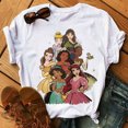 thumbnail image 1 of Camiseta de dibujos animados de Disney para mujer, ropa Y2k de princesa linda, camiseta gráfica Kawaii, de manga corta Camisetas estampadas, camisetas ajustadas, 1 of 5