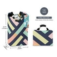 thumbnail image 2 of Yayeee Freestanding Laundry Hamper with Handle Collapsible Large Storage Basket for Clothes, Green Stripes, 2 of 7