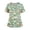 Green, variant on Scrubs for Women Plus Size Floral Print Nursing Uniform Fashion V Neck Side Slits Scrub Shirt Holiday Short Sleeve Medical Workwear with Pockets Purple XL