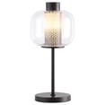 thumbnail image 3 of Ingrid 22-inch Glass Shade Bedside Table Lamp Black, 3 of 4