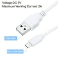 thumbnail image 3 of Unique Bargains Câble d'Alimentation USB Mâle vers Micro USB Mâle 100cm avec Interrupteur 501 Blanc, 3 of 5