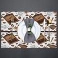 thumbnail image 3 of Coffee Beans Summer Placemats for Dining Table 12 x 18 Inch Brown Kitchen Fabric Placemat Holiday Rustic Vintage Washable Table Mats Set of 4, 3 of 5