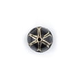 thumbnail image 3 of The Bead Chest Onyx-Inlaid Afghan Tribal Silver Bead (25mm): Genuine Inlaid Metal Bead Pendant for DIY Jewelry, 3 of 4