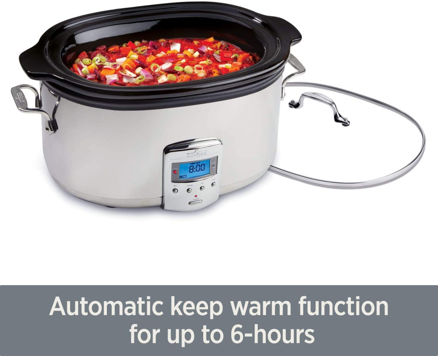 All-Clad Electric Slow Cooker with Black Ceramic Insert (99009) 