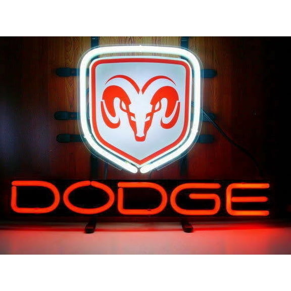 Queen Sense 14"x10" Dodges Ram Neon Sign Man Cave Handmade Neon Light 114DRLV2
