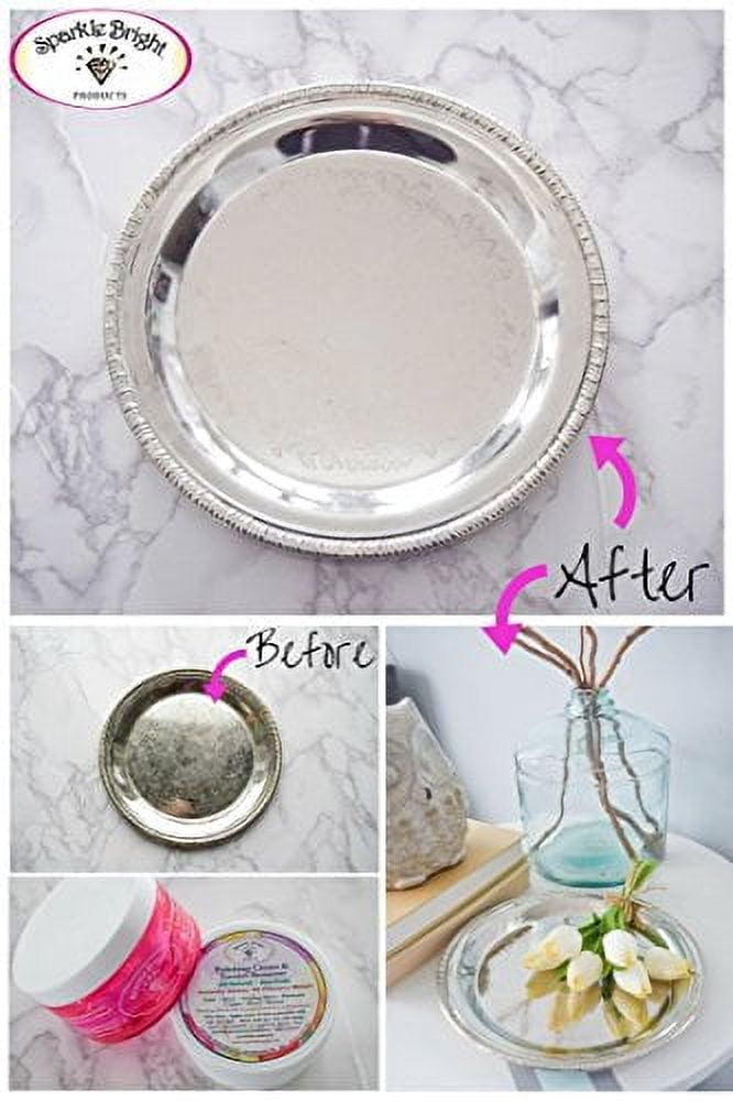 Sparkle Bright Products All-Natural Jewelry Cleaner | Tarnish Remover & Polishing Cream - 32oz. | Gold, Silver, Platinum Metal Polish for Jewelry Cleaning