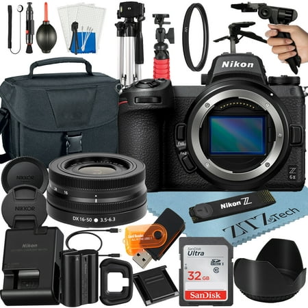Nikon Z6 II Mirrorless Camera Bundle with NIKKOR 16-50mm VR Zoom Lens + 32GB SanDisk Card + Case + Tripod + ZeeTech Accessory