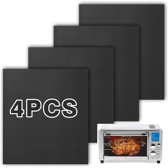 PinesC Lot de 4 Doublures pour Friteuse à Air Chaud Emeril Lagasse Everyday 360 en Acier Inoxydable, Tapis de Cuisson Résistant à la Chaleur pour Accessoires de Friteuse à Air PTFE