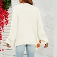 thumbnail image 5 of Ahdbta Women's Cardigan Sweaters Open Front Long Sleeve Cable Knitted Coats Flower Decor Loose Fitted Y2K Sweaters Jackets, 5 of 5