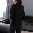 thumbnail image 4 of Ltctricy Women's Plus Size Thermal Shirts Fleece Warm Long Sleeve V Neck Base Layer Tops Soft Basic Undershirts(Black,X-Large), 4 of 6