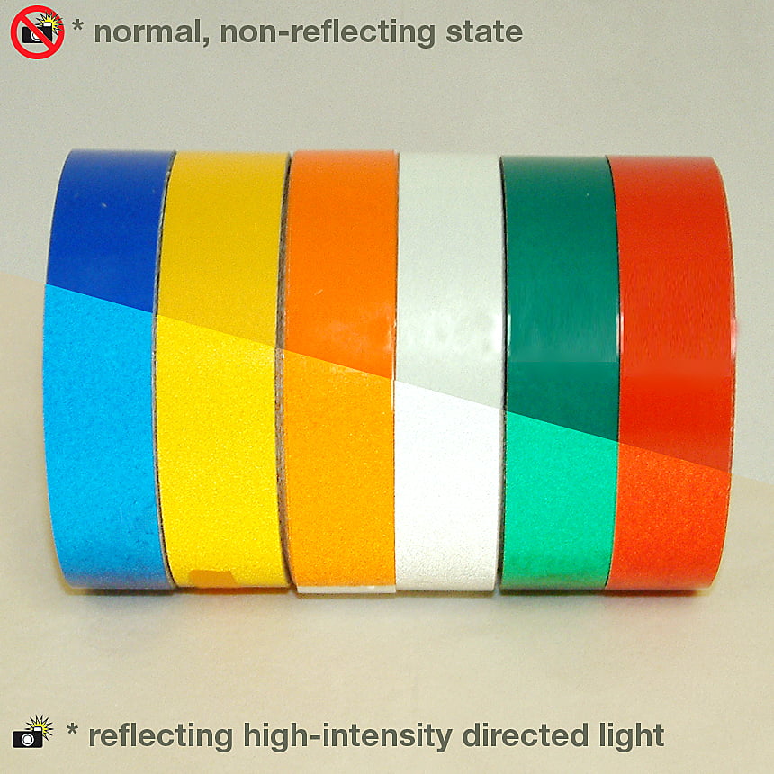 1" x 50 ft Orange Reflective Pinstriping Safety Tape 