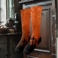 thumbnail image 2 of Rggeeun Halloween Socks for Women Pumpkin Bat Graphic Cute Socks Warm Comfort Crew Socks for Women Fall Winter Travel Party Basic,Orange,One Size, 2 of 4