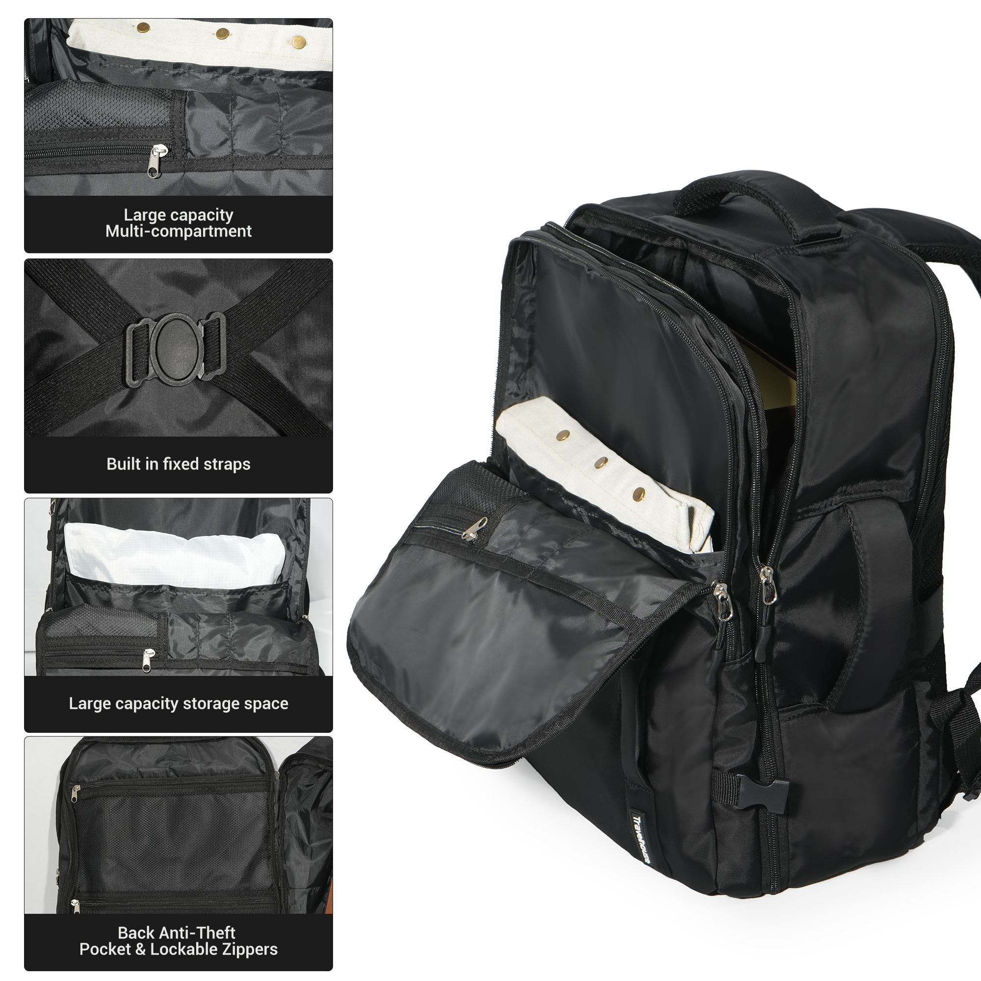 Travelhouse 35L Travel Backpack with Packing Cubes photo 4