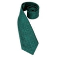 thumbnail image 6 of Hi-Tie Mens Dark Green Ties Silk Paisley Necktie and Pocket Square Cufflinks Set, 6 of 8