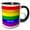 Black/White, variant on 3drose, Gay Pride, 11oz Two-tone Yellow Mug