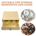 thumbnail image 3 of OUNONA Beige Multi Functional Cash Drawer Tray Wooden Cash Register Insert with Compartments, 3 of 8