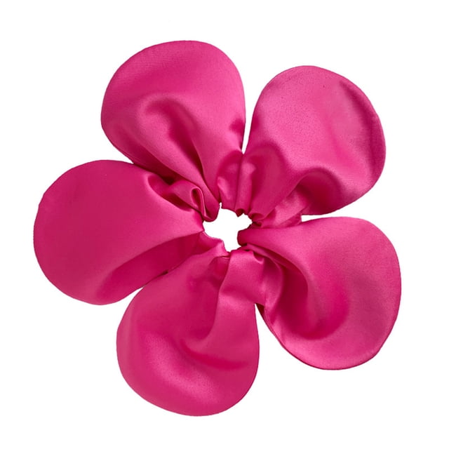 CSChome Hair Rope Princess Flower Hair Rope - Large Flower Shape Exaggerated Solid Color Hair Tie