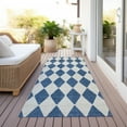thumbnail image 6 of Addison Rugs Chantille Indoor/Outdoor Transitional Diamonds Navy Washable Runner Rug, 2'3" x 7'6", 6 of 6