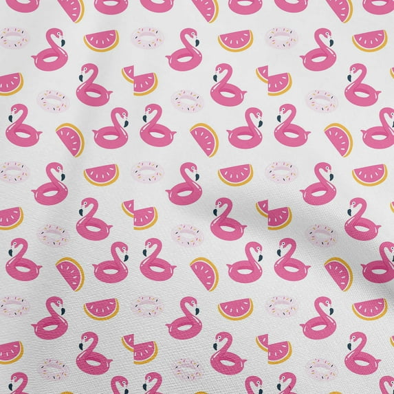 oneOone Cotton Poplin Twill Light Pale Pink Fabric Donut Pattern Fabric For Sewing Printed Craft Fabric By The Yard 56 Inch Wide