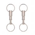 thumbnail image 2 of TALENO 2 Pcs Detachable Pull Apart Key Rings Keychains Double Rings Design Quick Release Key Chain, 2 of 7