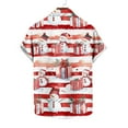 thumbnail image 5 of Muscularfit Christmas Tees Funny Red Striped Work Tops Collared Button Up Short Sleeve T-Shirts for Man,L, 5 of 6
