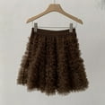 thumbnail image 7 of Women Dress CoffeeTutu Dress for Women Tulle Maxi Skirt Layered Puffy Fairy Skirt Fairy Skirt, 7 of 7