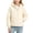 Beige, variant on Luvrsol Girls Quilted Hooded Jacket, Zip‑Up Mixed Fabric Warm Casual Outerwear for Kids 110-170