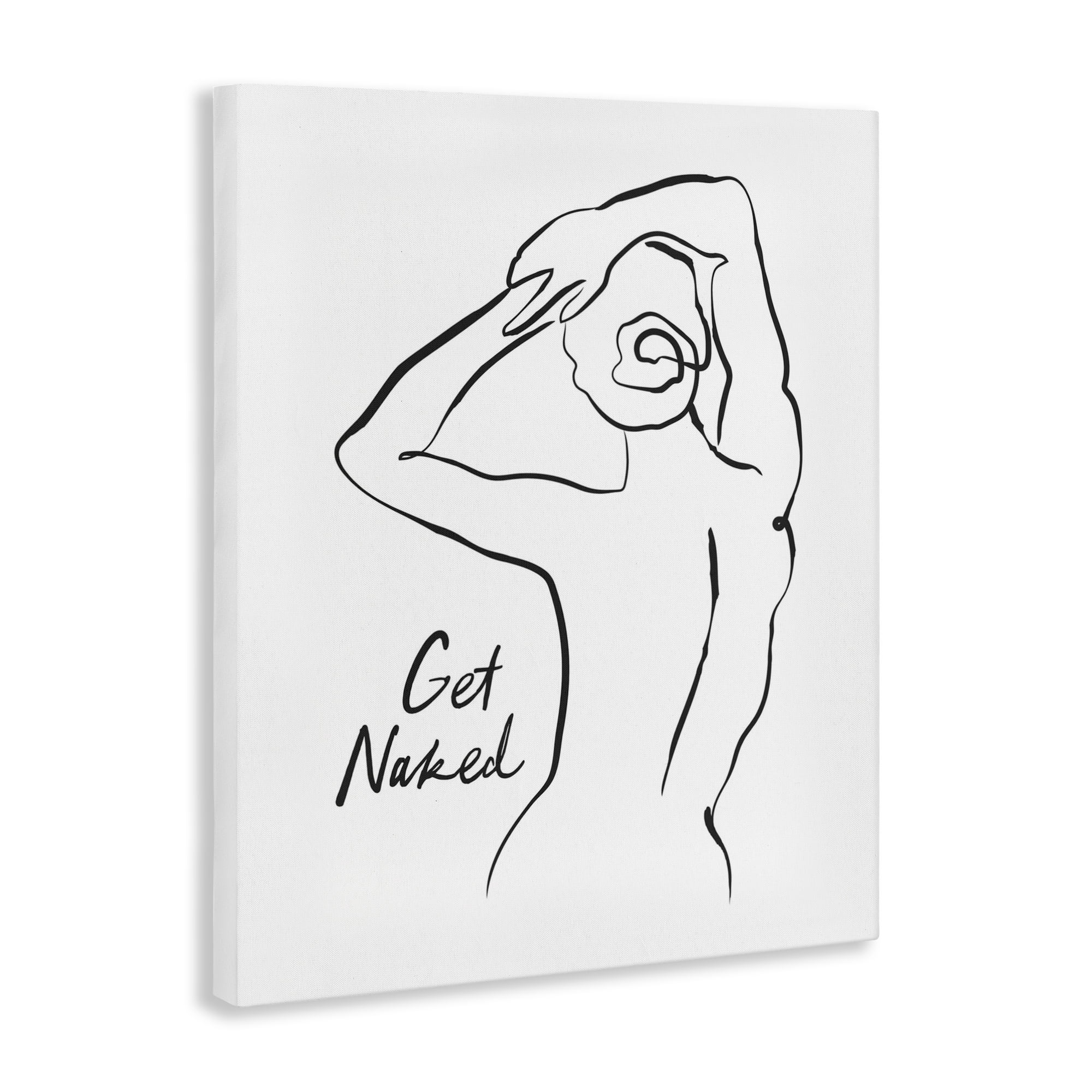 Stupell Industries Get Naked Nude Silhouette Canvas Wall Art, design by Lettered and Lined