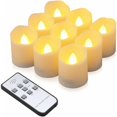 thumbnail image 1 of Velas LED, juego de 9 velas LED sin llama con control remoto y temporizador, vela eléctrica para el hogar, boda, decoración navideña, blanco cálido (sin batería)-, 1 of 4