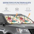 thumbnail image 4 of Bingfone Bird Butterfly Rose Print 2-Piece Sun Shade Front Windshield - Foldable Car Front Window Sunshades For Most Sedans Suv Truck - Small, 4 of 7