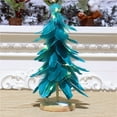 thumbnail image 3 of 12inch Feather Christmas Tree Tabletop Christmas Tree with Led Light Artificial Mini Xmas Tree for Holiday Season Decorations - Blue, 3 of 7