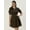 Brown, variant on DressBerry Women’s Solid Georgette Round Neck Puffed Elbow Sleeves Knee Length Flared Hem Smocked Waist Light Weighted Casual&nbsp;Summerwear Beachwear Partywear All Purpose One Piece Dress