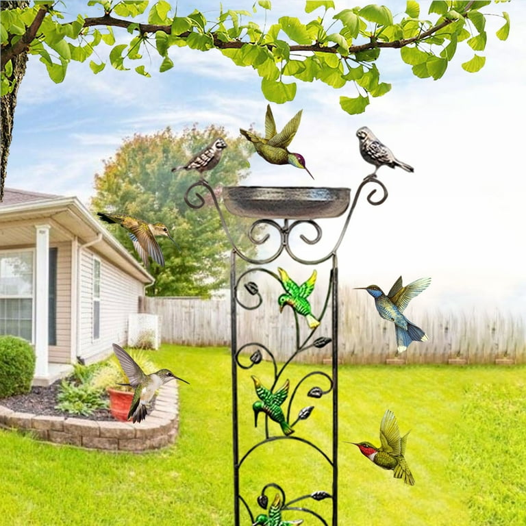Bird Bath with Trellis Outdoor, DELESYS Antique Garden Iron  display picture 1