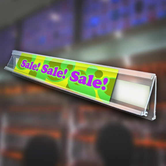 72"L x 1.25" H Clear Flip Up C-Channel, 5-Pack