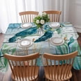 thumbnail image 3 of Coastal Turtle Table Cloth Waterproof Tablecloths, Nautical Ocean Shells Seaweeds Starfish Tablecloth Dining Table Cover for Kitchen Party Tabletop Outdoor, Rectangle Tablecloth 60x102 Inch, 3 of 9