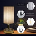 thumbnail image 3 of A C 110－130V Bedside Table Lamp Desk Light Nightstand Lamp Dual USB and Dual Socket Sensitive Touching Control/ 3 Levels Dimmable Brightness Adjustable for Bedroom Dorm Living Room, 3 of 7
