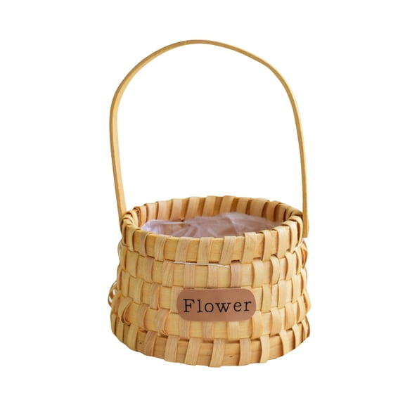 Handmade Rattan Woven Shopping Basket, Bath Basket, Outdoor Picnic Basket, Vegetable Picking Basket, Old-Fashioned Woven Flower Basket