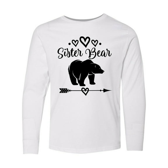Inktastic Sister Bear Native Arrow Long Sleeve Youth T-Shirt
