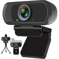 thumbnail image 2 of Full HD 1080P Webcam with Privacy Shutter and Tripod, Pro Streaming Web Camera with Microphone, Widescreen USB Computer Camera for Laptop Desktop, 2 of 8