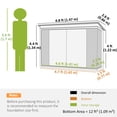 thumbnail image 3 of Outsunny 5' x 3' Metal Garden Storage Shed Tool House with Double Doors, 3 of 10