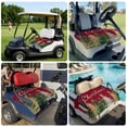 thumbnail image 6 of Golf Cart Seat Covers for 2 Seater,Red Christmas Tree Microfiber Cart Seat Towel Blanket,Green Yellow Gray Xmas Tree Snowflake Absorbent NonSlip Bench Seats Protector for Golf Course 51"x31", 6 of 9
