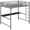 thumbnail image 5 of DHP Mabel Full Metal Loft Bed with Desk in Silver, 5 of 12