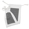 thumbnail image 2 of Hearts Fabric Pouch Set of 2, Bicycles and Heart and Romantic Scene Valentine's Day Theme, Small Drawstring Bag for Toiletries Masks and Favors, 9" x 6", Dark Grey and White, by Ambesonne, 2 of 2