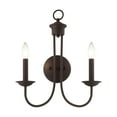 thumbnail image 6 of Livex Lighting Estate 2-Light Contemporary Metal Wall Sconce in Bronze, 6 of 9