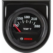 Actron Bosch SP0F000049 Style Line 2" Electrical Water/Oil Temperature Gauge (Black Dial Face, Black Bezel)