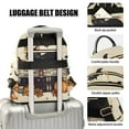 thumbnail image 3 of FORMRS Mini Backpack Purse for Women Quilted Travel Daypack Casual Shoulder Bag, Halloween Cat, 3 of 7