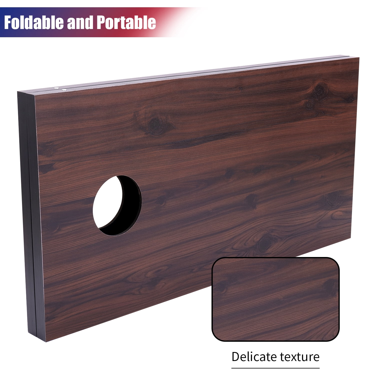 Cometoss Cornhole Set Corn Holes Outdoor Game 4' x 2' Cornhole Boards Bean Bag Toss Game Outdoor for Family Lawn Beach Outside Activities,Include 8 Bean Bag 1 Carrying Bag 47.2x23.6 Inch Brown Wood