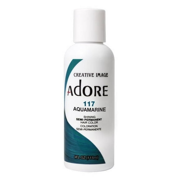 Semi-Permanent Haircolor by Adore #117 Aquamarine, 4 Oz, 2 Pack